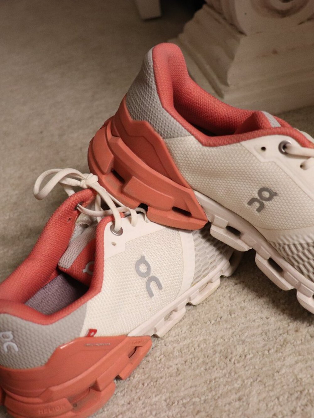On Running White Coral Athletic Sneakers Women 7.5